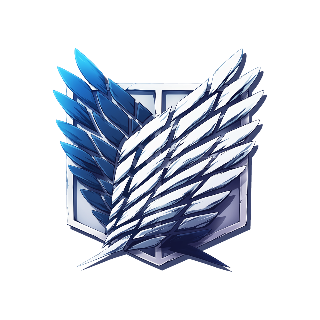 aot wings of freedom blue sticker