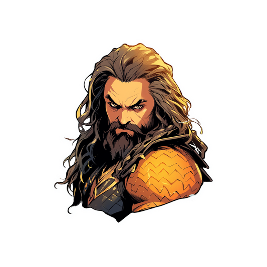 aquaman jason momoa art sticker