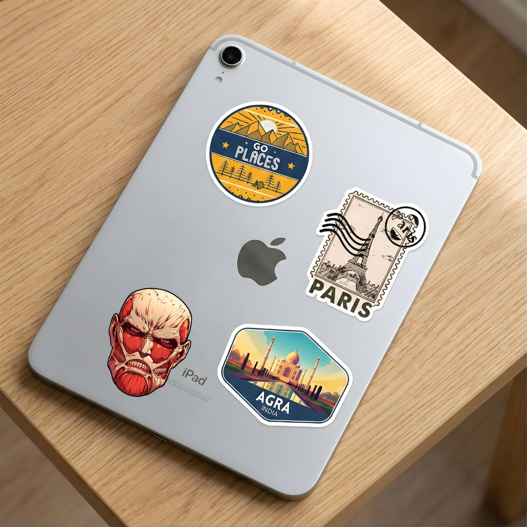 attack on titan colossal titan head sticker