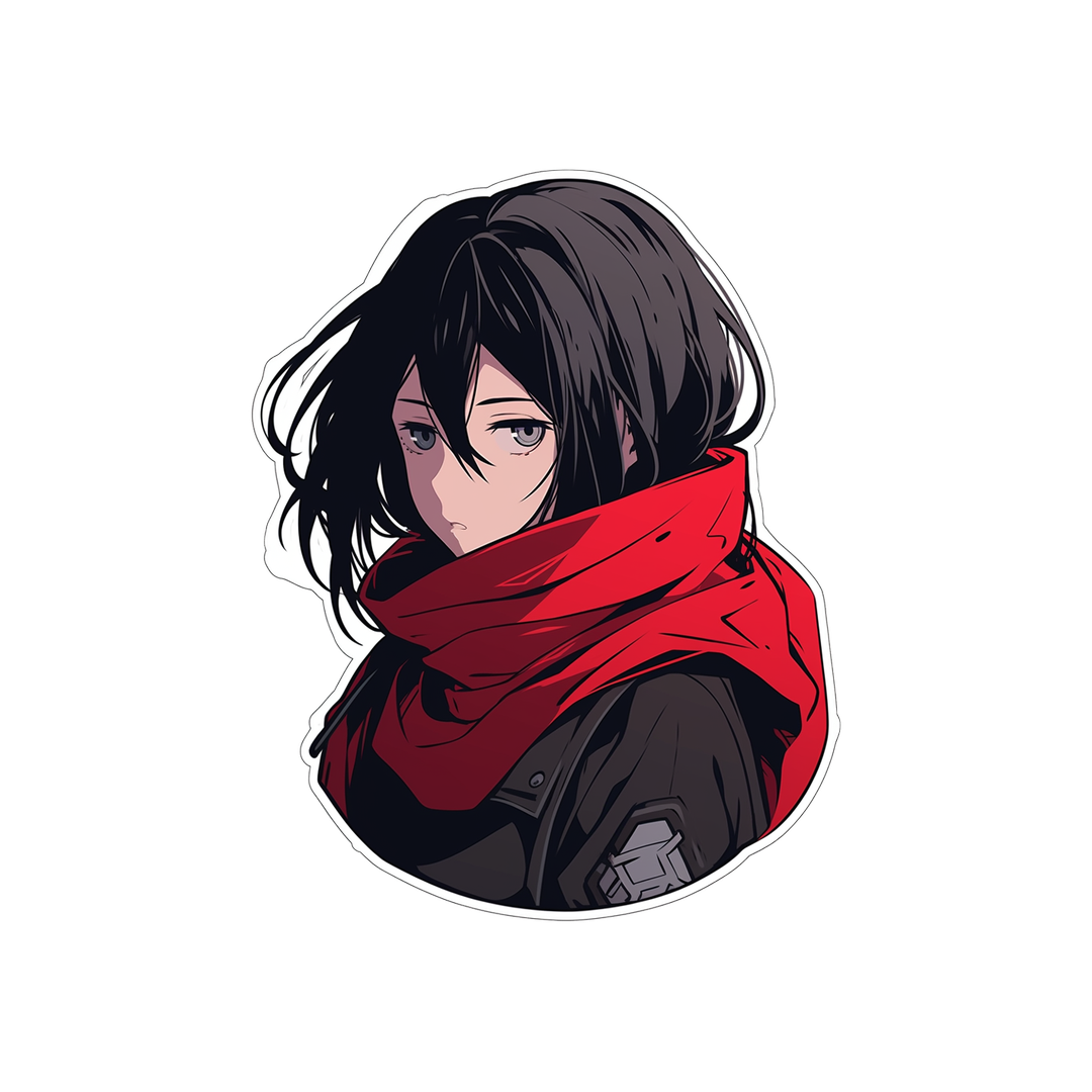 attack on titan mikasa ackerman sticker
