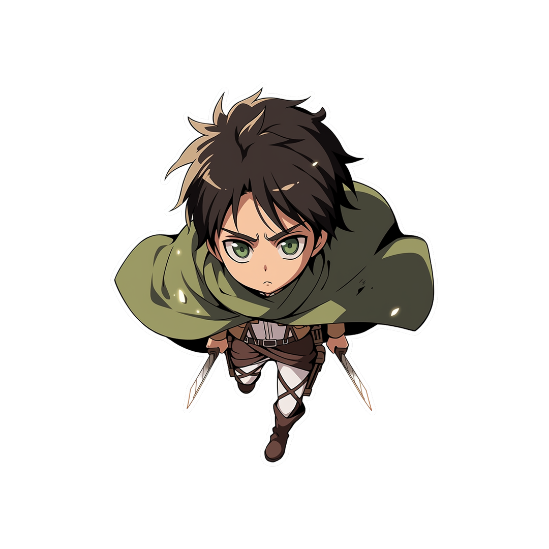 attack on titan running eren yeager sticker
