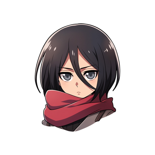 attack on titan sad mikasa sticker