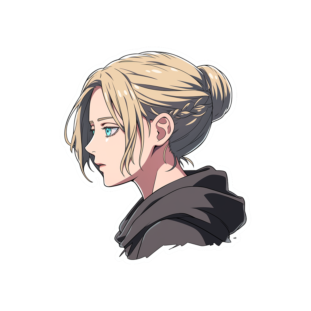attack on titan side view annie leonhart sticker