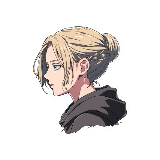 attack on titan side view annie leonhart sticker