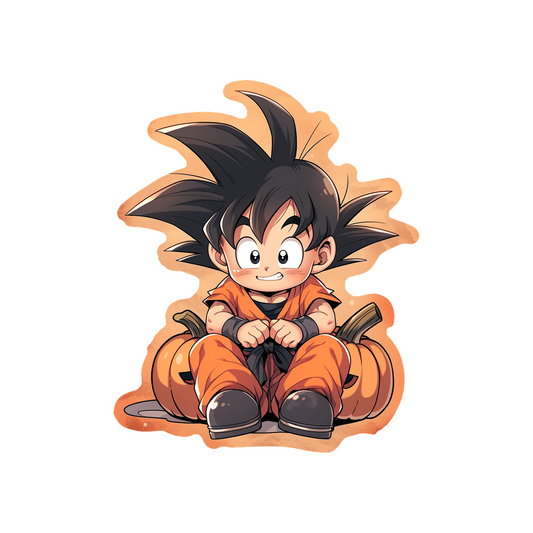 baby goku pumpkins halloween sticker