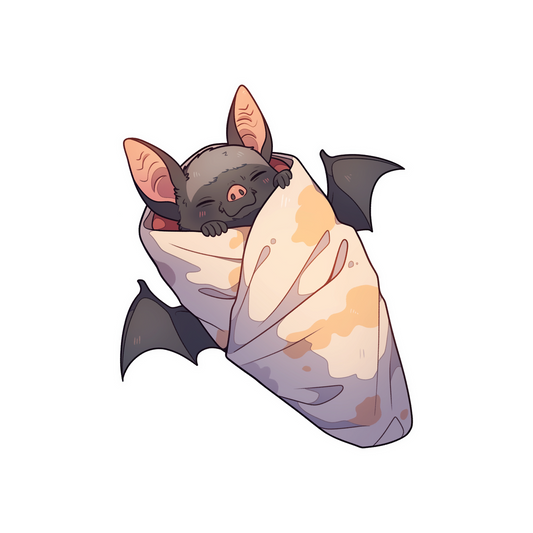 bat burrito funny sticker