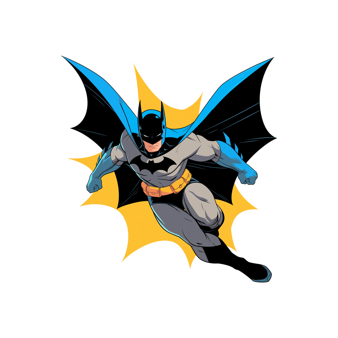 batman action pose comic sticker