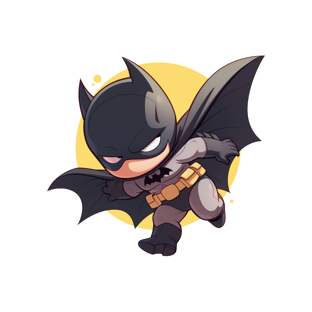 batman chibi action pose sticker