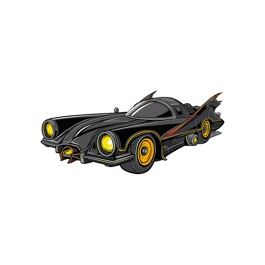 batman classic batmobile sticker