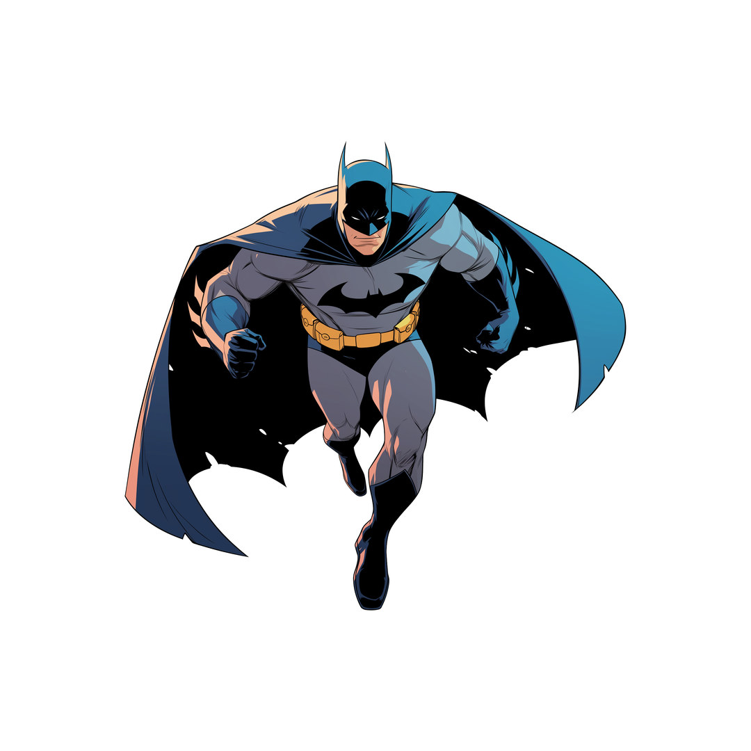 batman running superhero comic sticker
