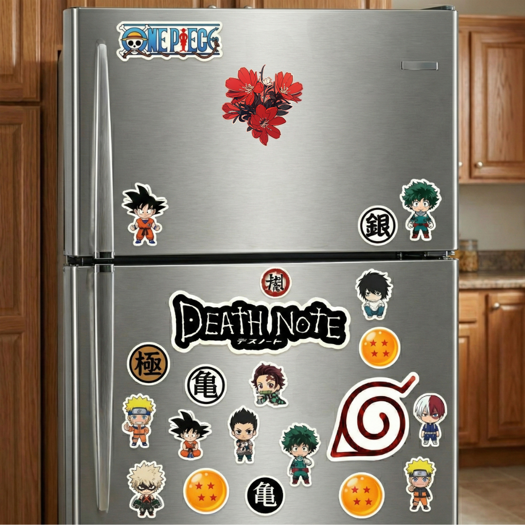 beautiful four red flowers sticker