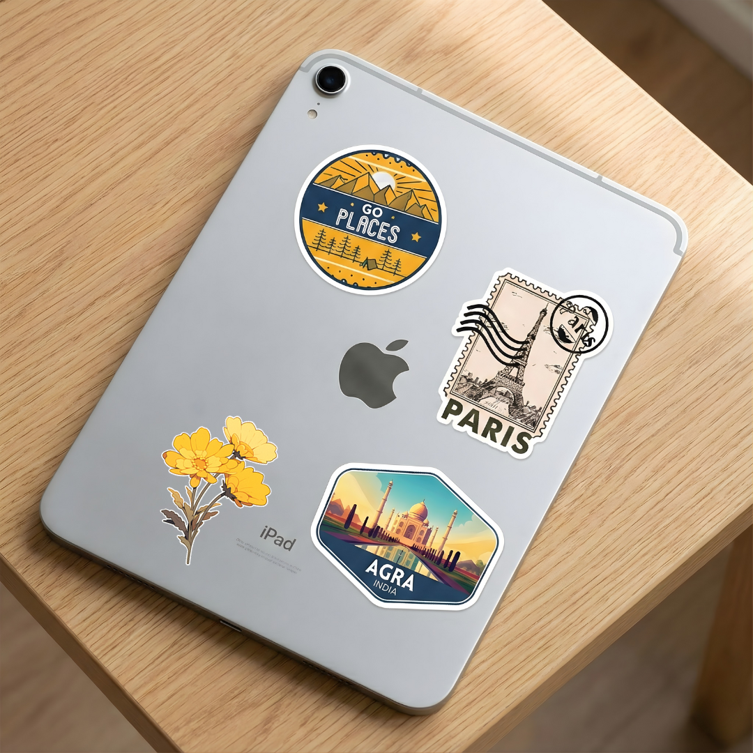 beautiful three yellow flowers sticker