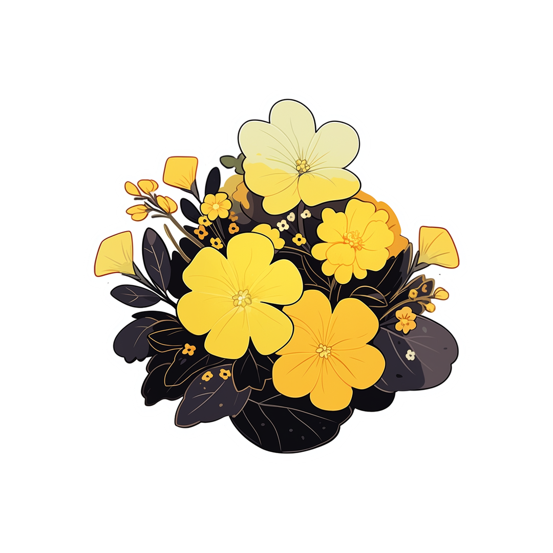 beautiful yellow flowers sticker