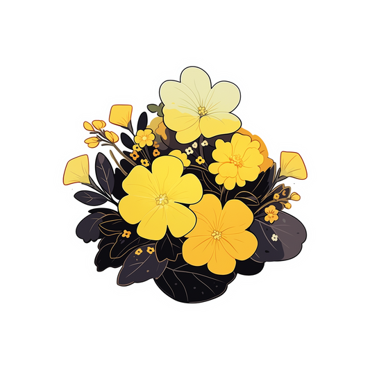 beautiful yellow flowers sticker