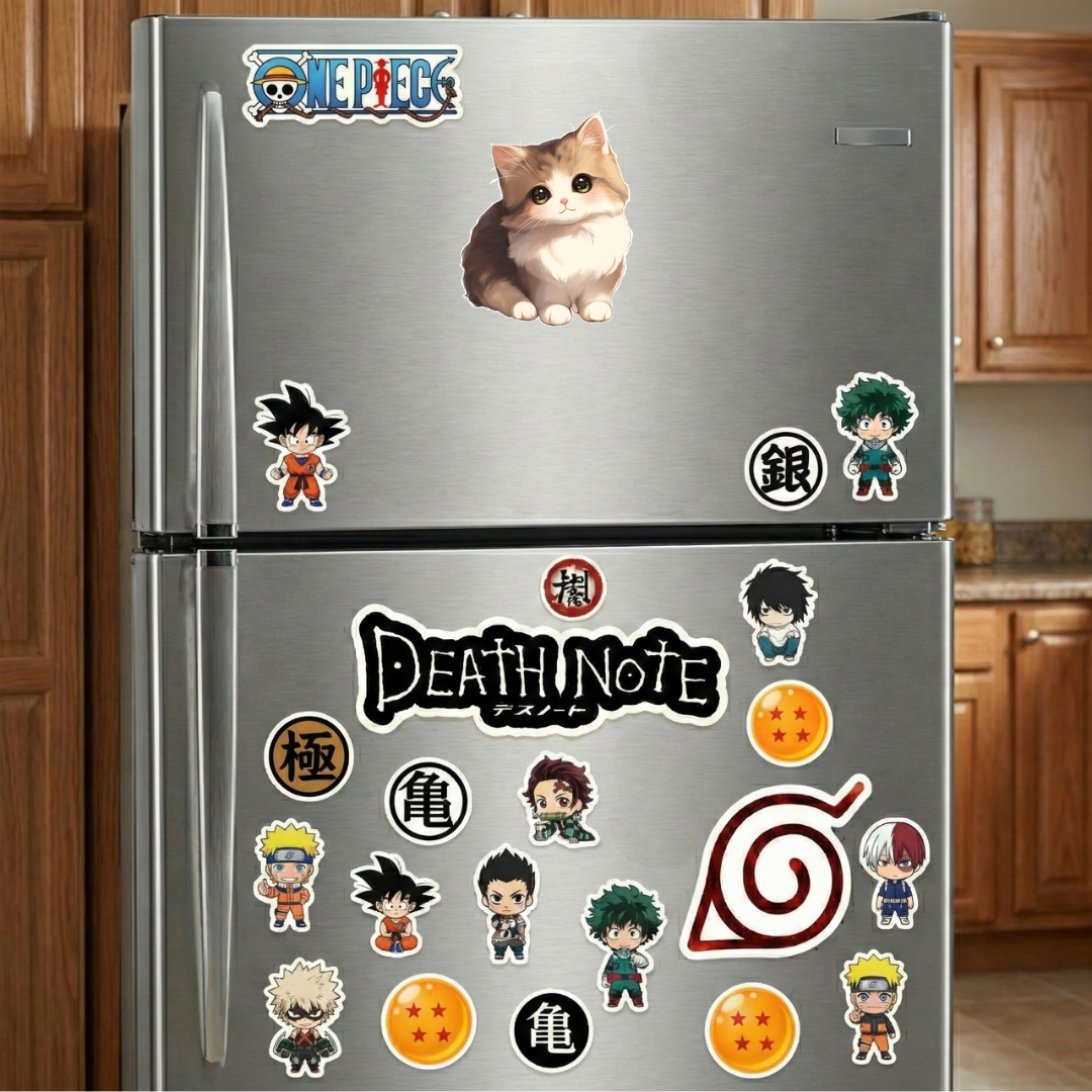 big eyed fluffy cat sticker