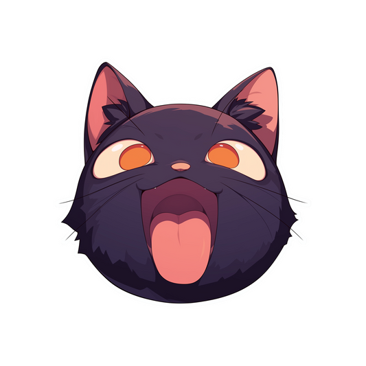 black cat funny ignorant hype sticker