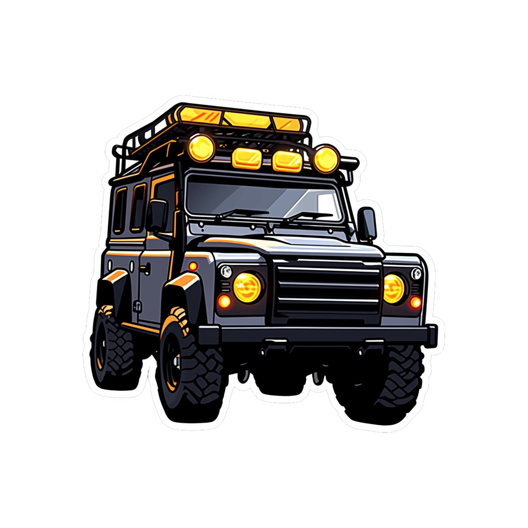 black jeep cardboard sticker