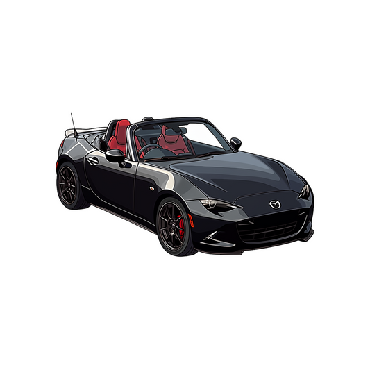 black mazda mx 5 car sticker