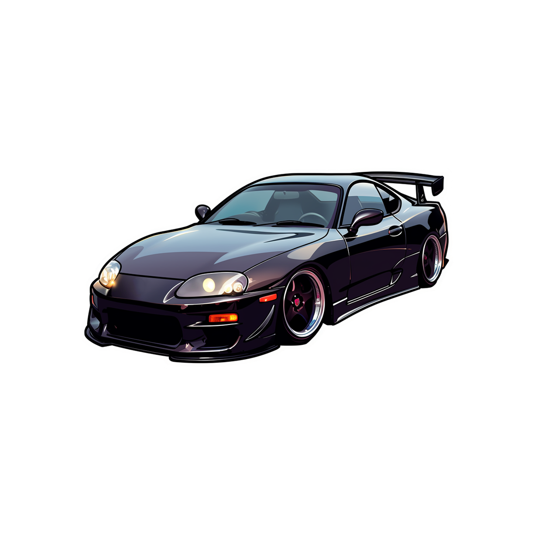 black toyota supra sticker