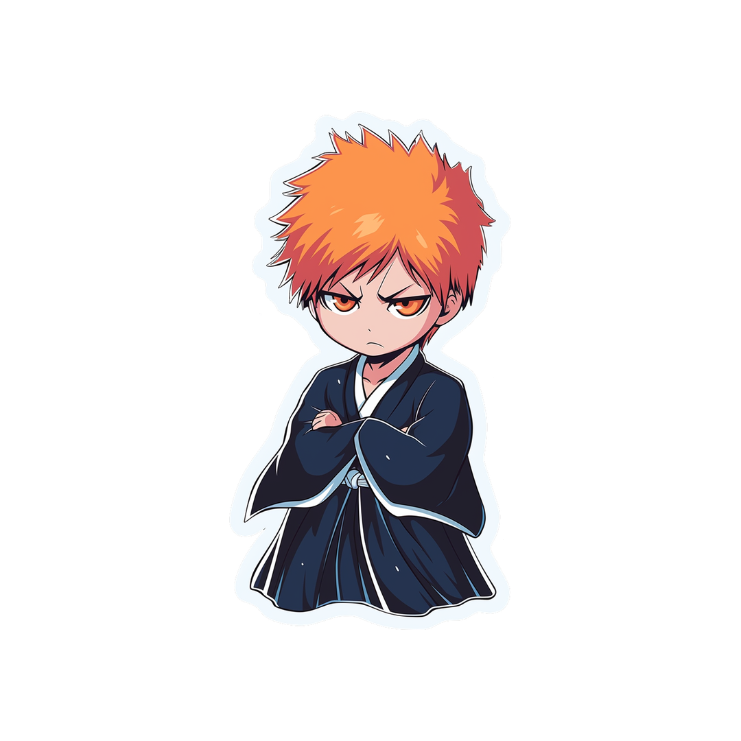 bleach cute disgruntled ichigo sticker