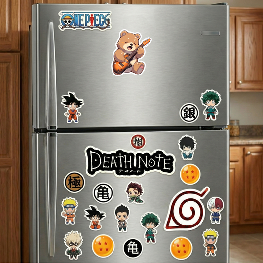 brown bear playing guitar sticker