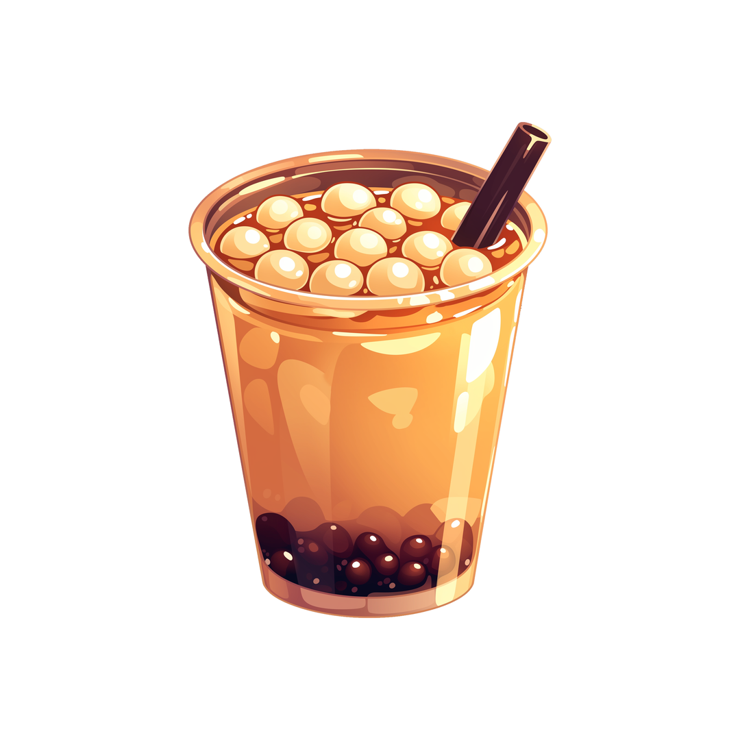 bubble tea cup sticker
