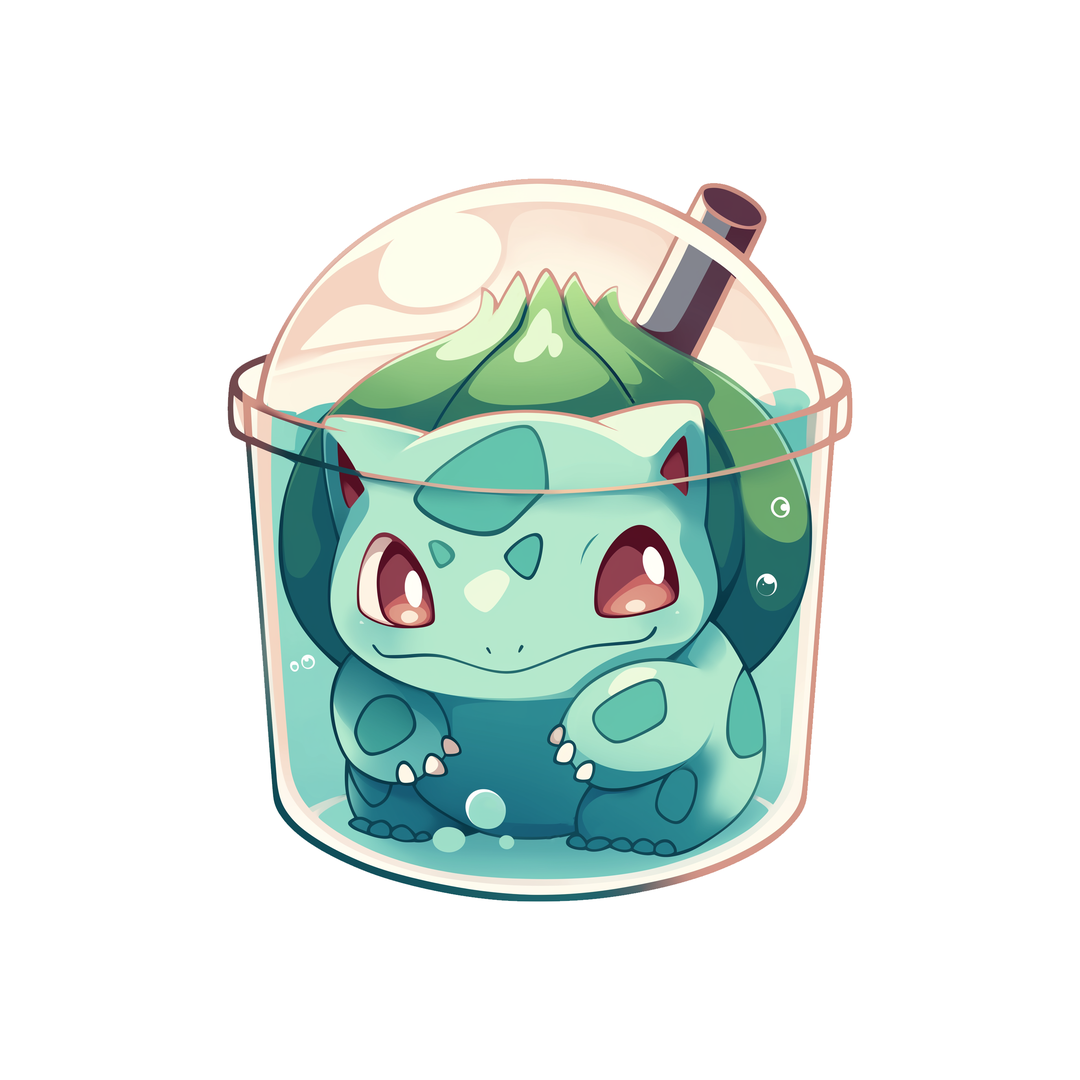 bulbasaur boba unique sticker