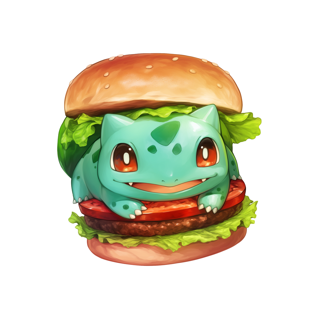 bulbasaur burger cute food sticker