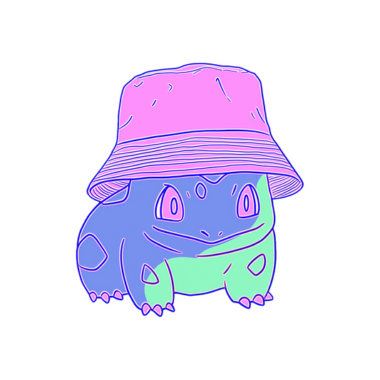 bulbasaur pastel bucket hat kawaii pokemon sticker