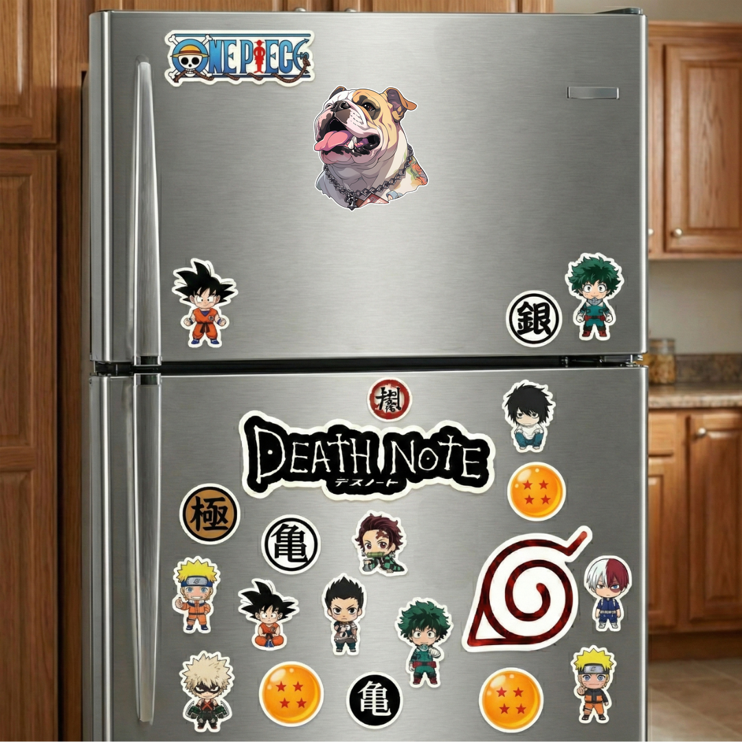 bulldog with a bone sticker
