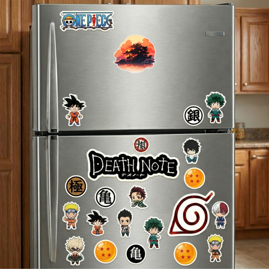 burning forest art sticker