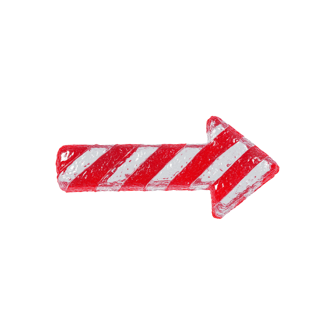 candy cane arrow red white sticker