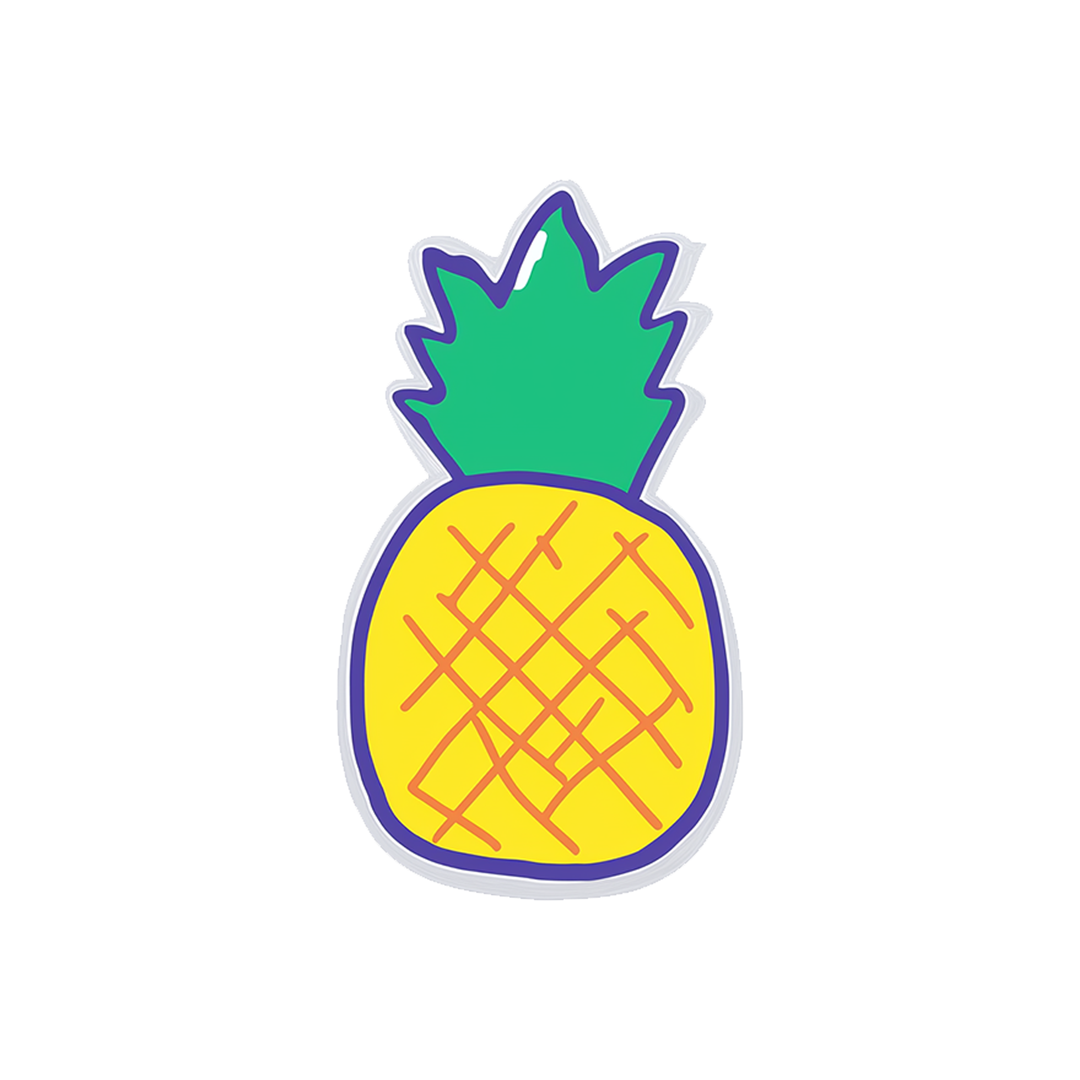 cartoon pineapple sticker