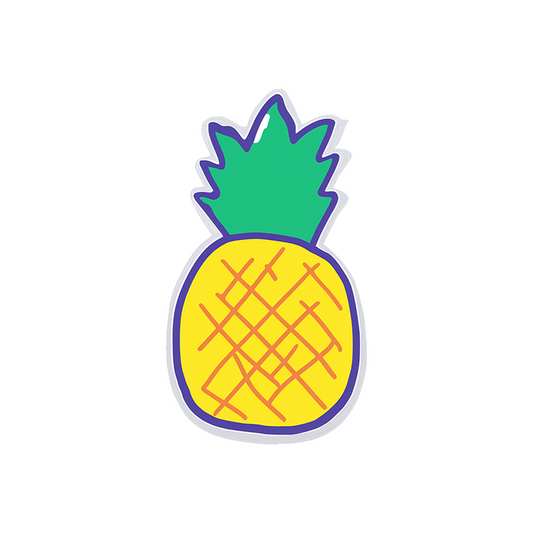 cartoon pineapple sticker