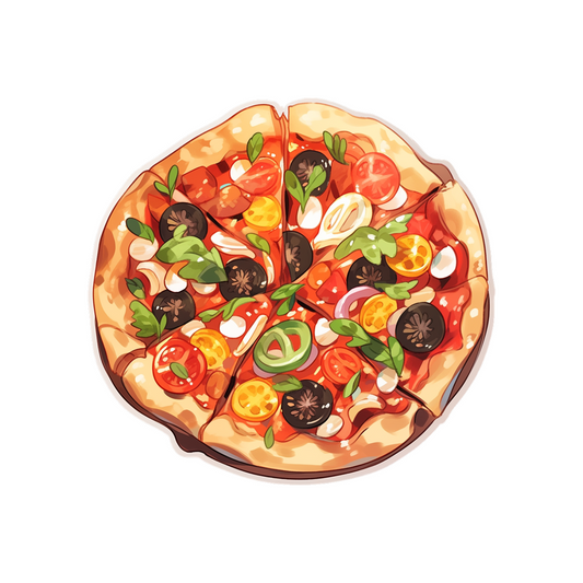 cartoon pizza sticker