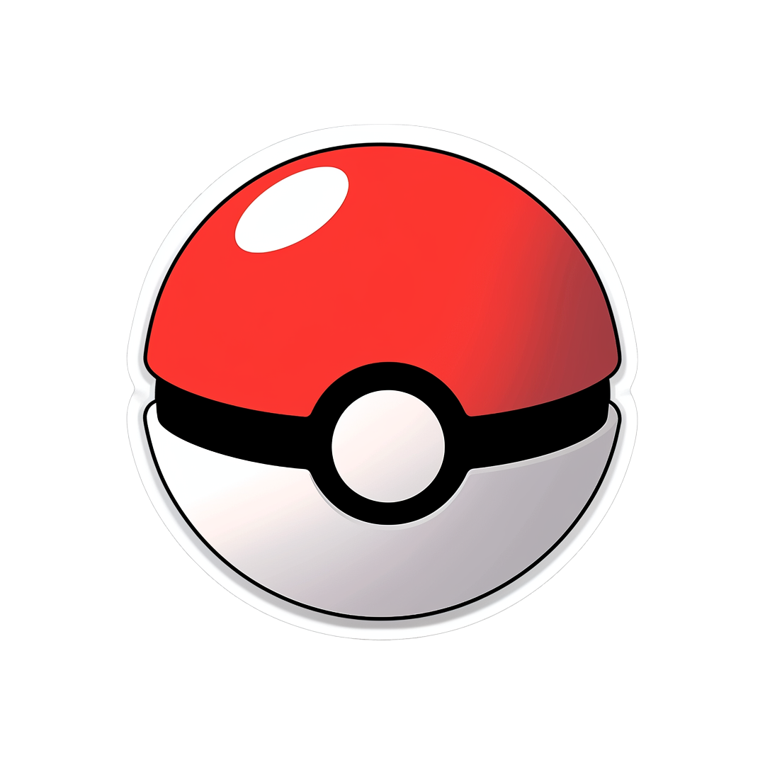 cartoon pokeball sticker