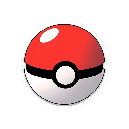 cartoon pokeball sticker