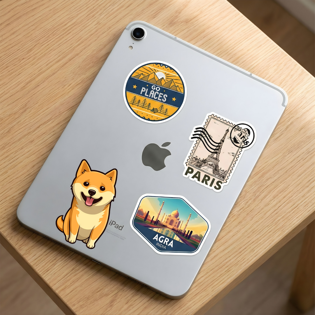 cartoon shiba inu dog sticker