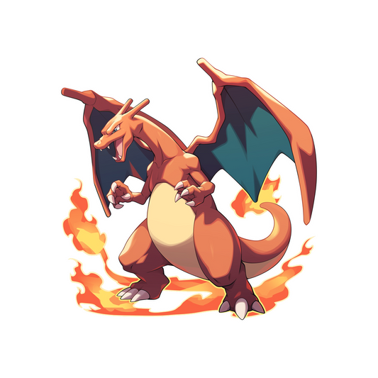charizard flaming pokemon sticker