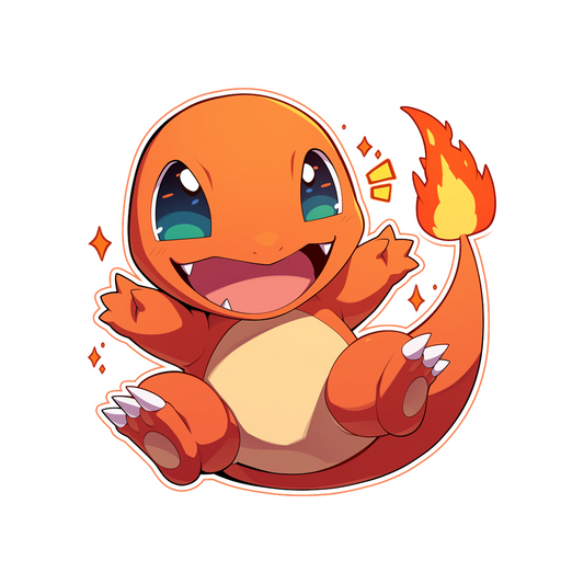 charmander happy jump sticker