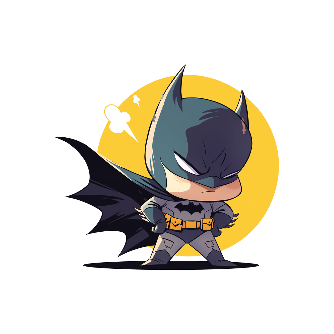chibi angry batman funny sticker