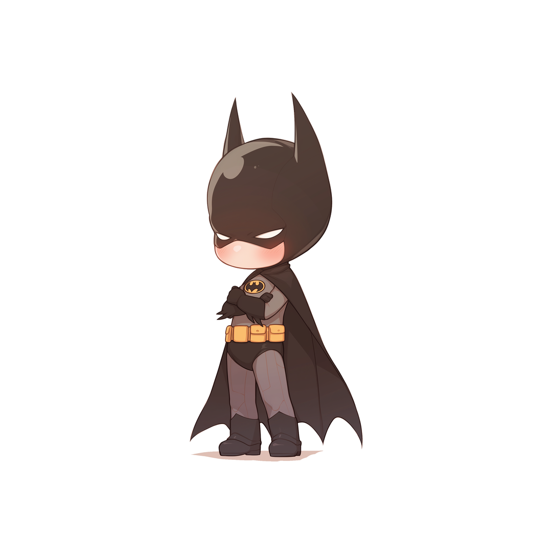 chibi batman cute superhero cartoon sticker