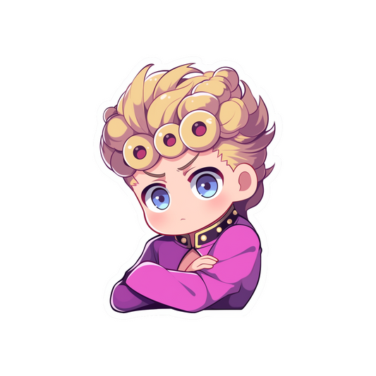 chibi giorno giovanna crossed arms sticker