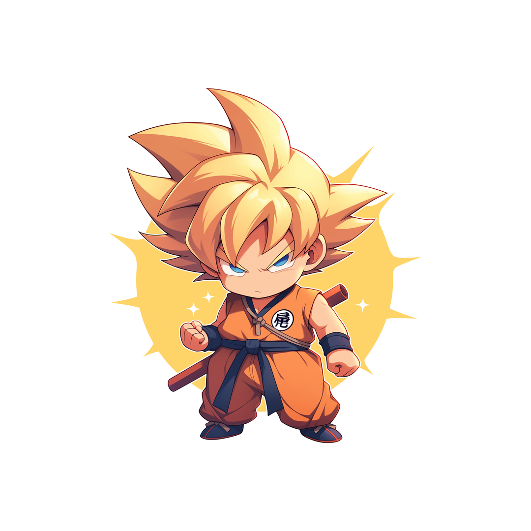 chibi goku super saiyan sticker
