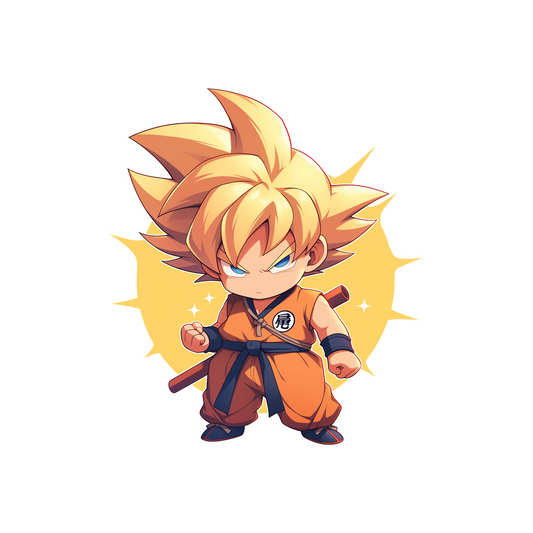 chibi goku super saiyan sticker