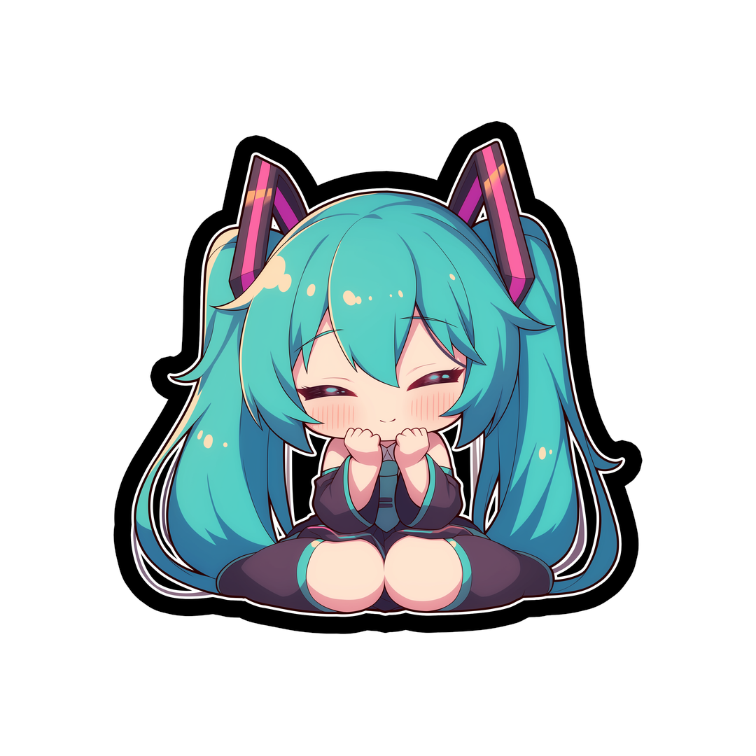 chibi hatsune miku funny vocaloid sticker