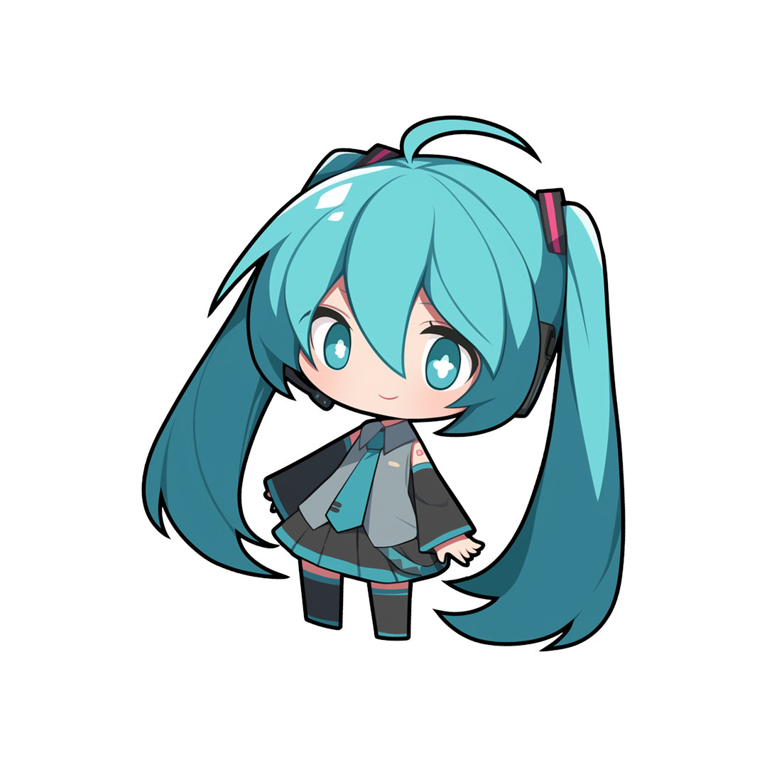 chibi hatsune miku vocaloid sticker