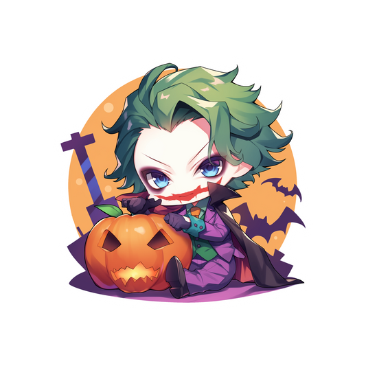 chibi joker halloween sticker