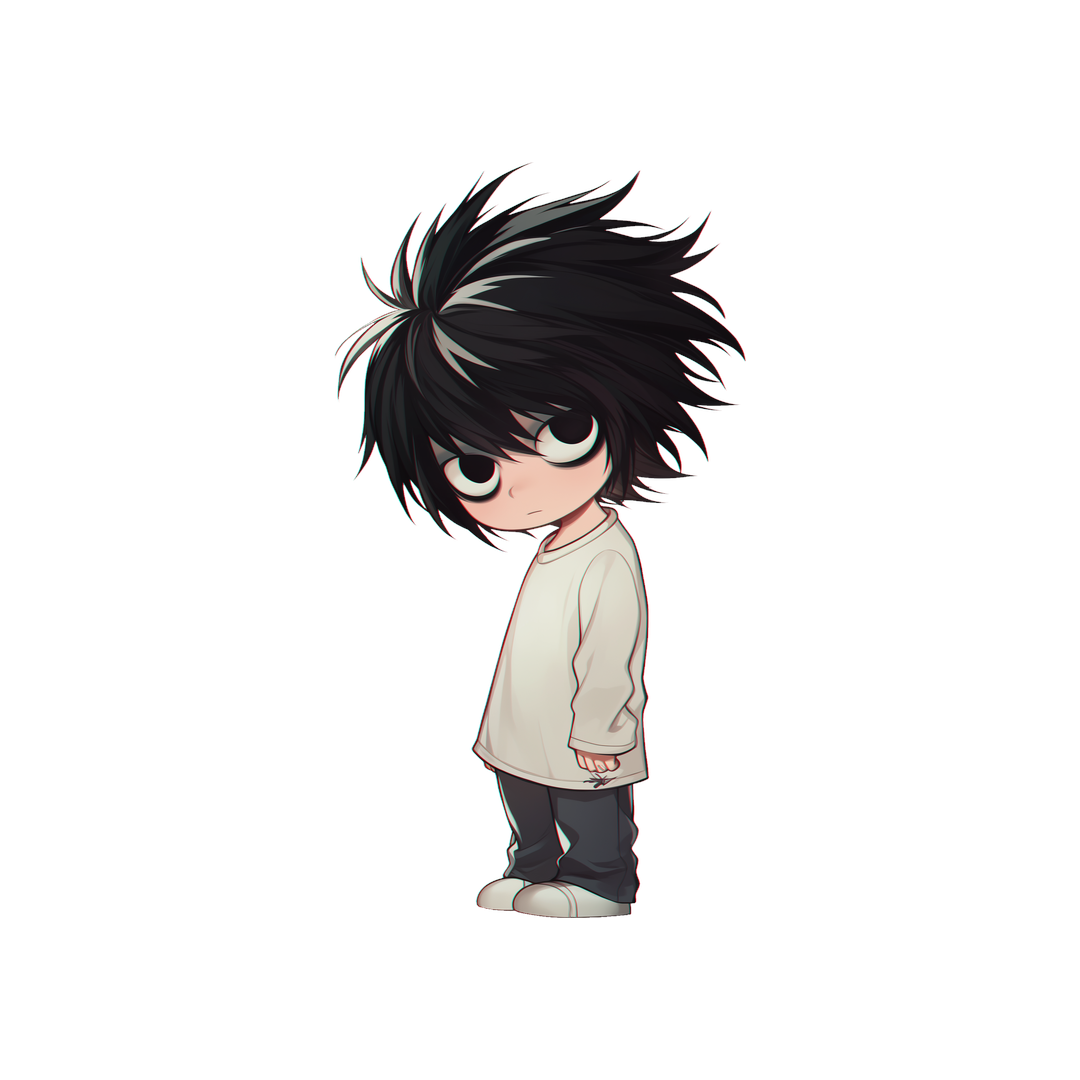 chibi l death note standing sticker