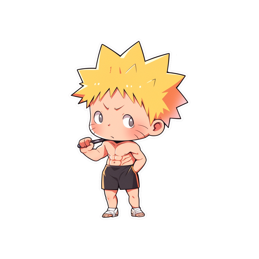 chibi naruto gym sticker
